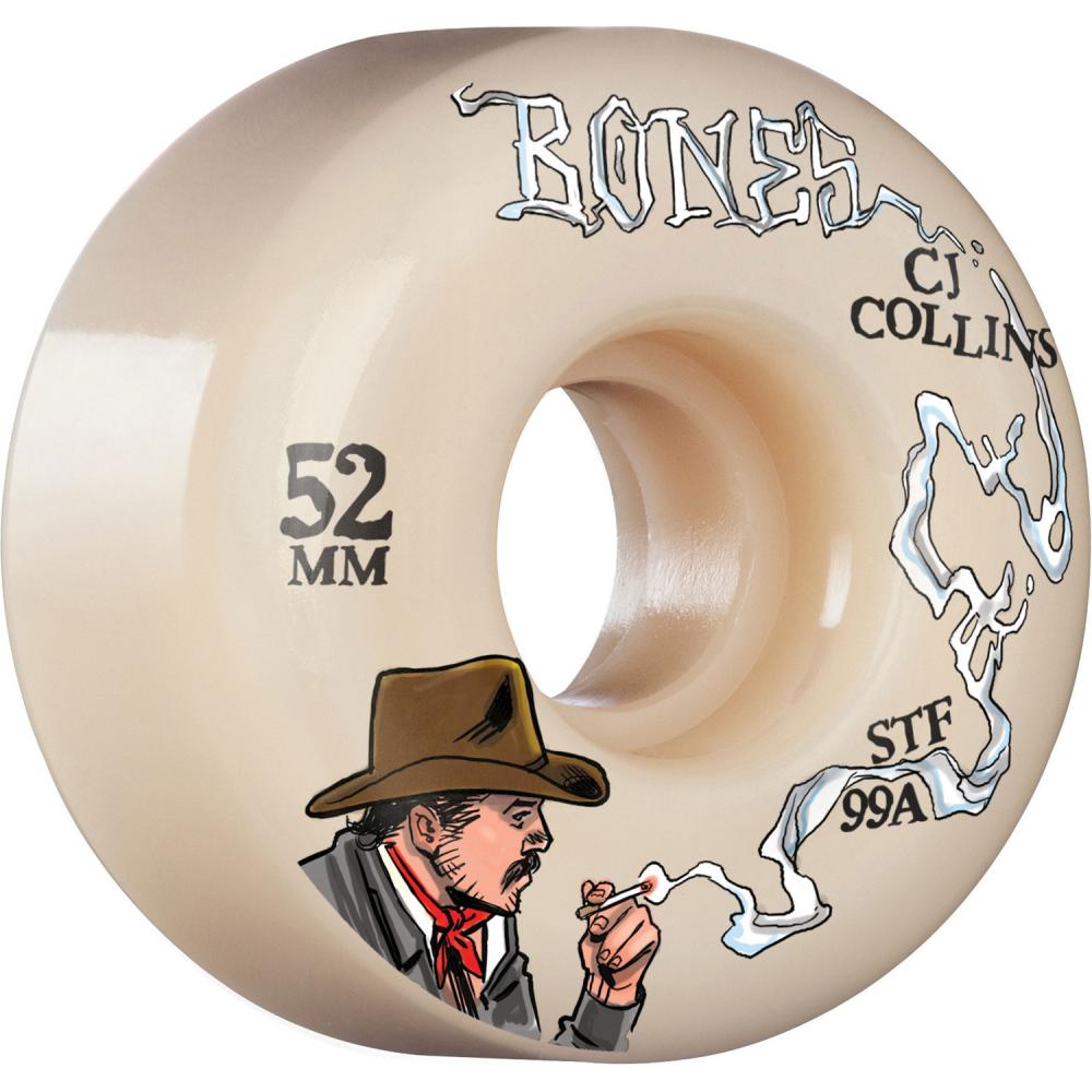 Bones Wheels Collins Cowboy Up 99A V2 White 52mm 4pk BNS-SKW-3687