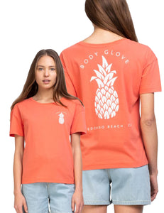 Body Glove Womens Pineapple T-Shirt Coral Lava