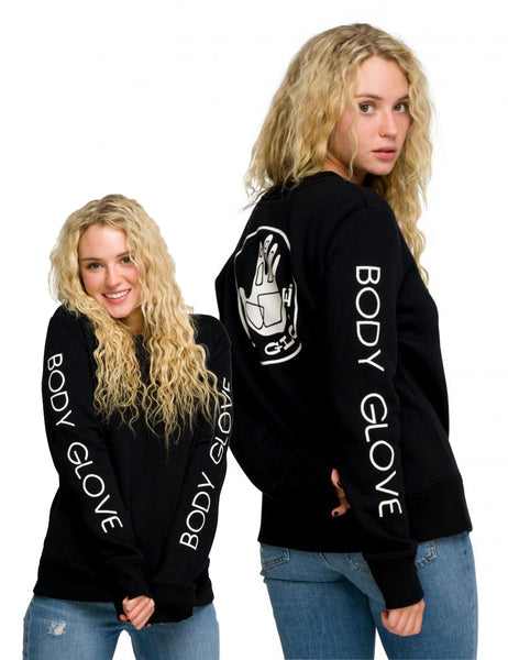 Body Glove Womens Og Logo Crew Black BGA-WCR-00