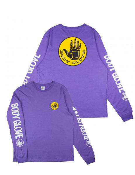 Body Glove Womens Original L/S T-Shirt Washed Purple