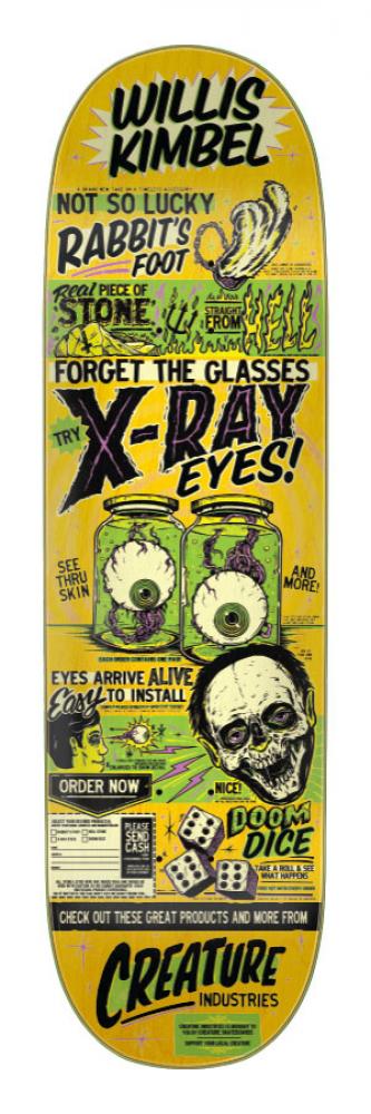 Creature Pro Deck 9IN Kimbel X-Ray Eyes Yellow CRE-SKD-2407