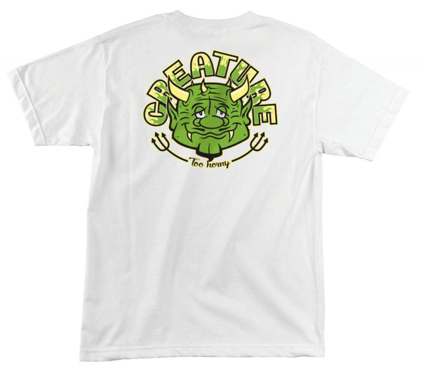 Creature Mens T-Shirt Too Horny White CRE-TEE-122