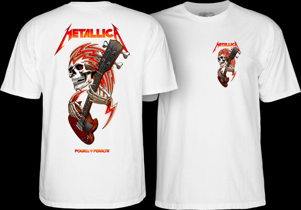 Powell Peralta OG Metallica Collab T-Shirt White CTMPPOGMETW