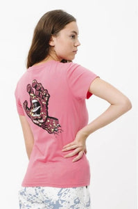 Santa Cruz Speckled Hand T-Shirt Pink Lemonade Size 8 SCW-T1302 Sample 50% Off