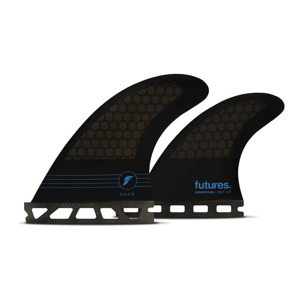 Futures - F4 Quad Honeycomb S - Quad Fins - Black Blue - FHCF4Q
