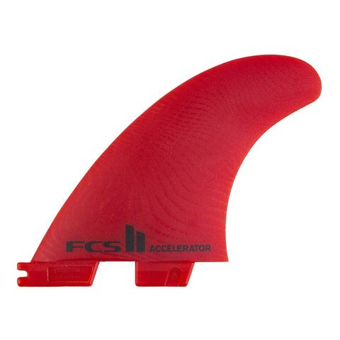 FCS II Essential Series Accelerator Neo Glass Red Eco Tri Fins Large FACC-NG04-LG-TS-R