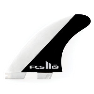 FCS II Athlete Series Mick Fanning Thruster Tri Fins Black/White Large FMFL-PC01-LG-TS-R