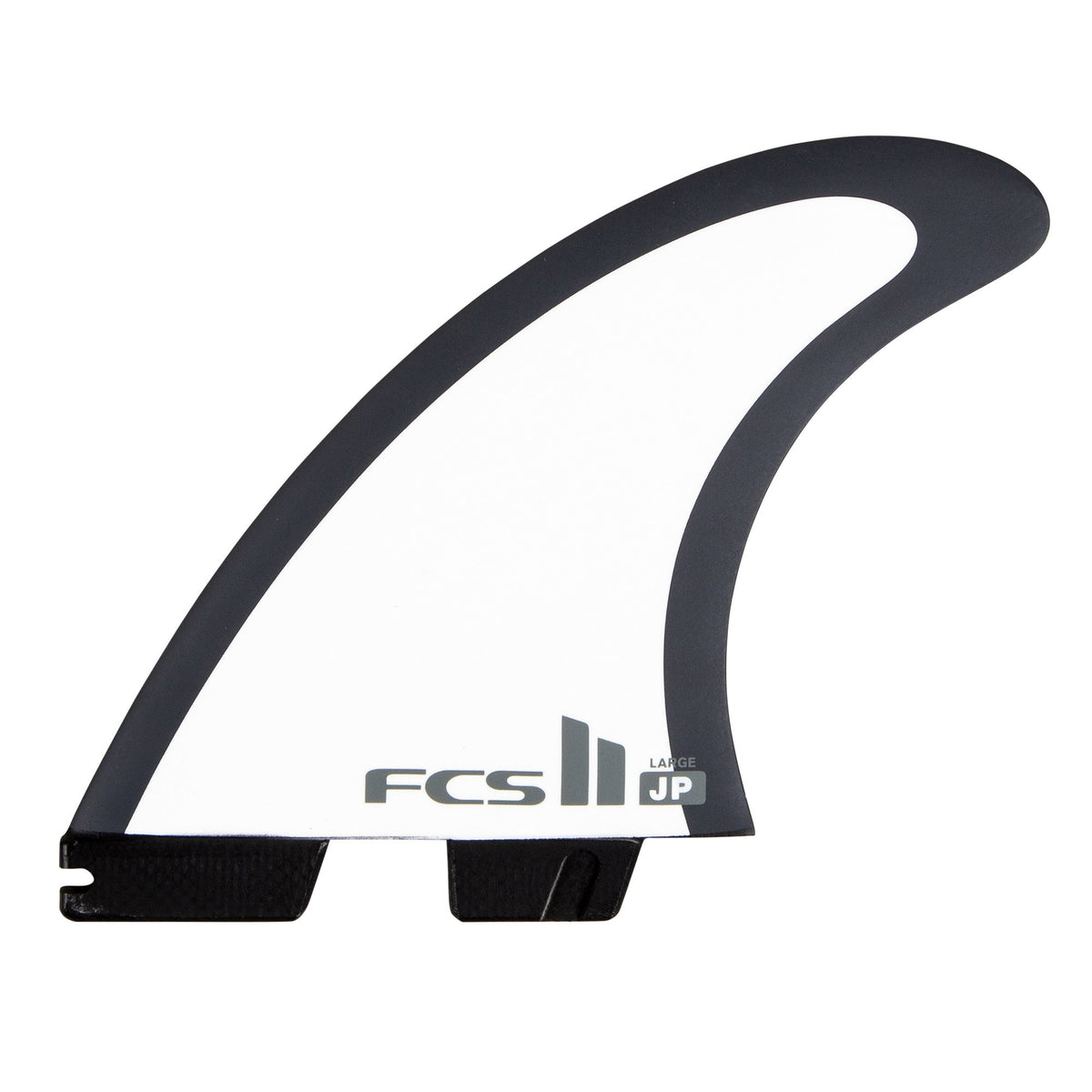 FCS II Shaper Series Jon Pyzel Thruster Tri Fins Black/White Large FJPM-PC01-LG-TS-R