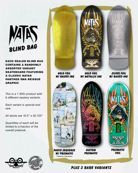 Santa Cruz Reissue Deck Natas Blind Bag 10.5in Sealed Collectable Limited Ed