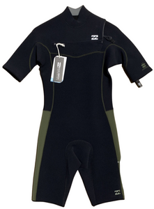 Billabong Men's 2/2 Revolution Pro Short Sleeve Chest Zip Medium Antique Black S42M52176 Sample RRP£180