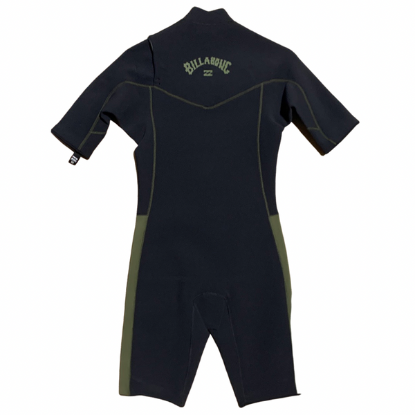 Billabong Men's 2/2 Revolution Pro Short Sleeve Chest Zip Medium Antique Black S42M52176 Sample RRP£180