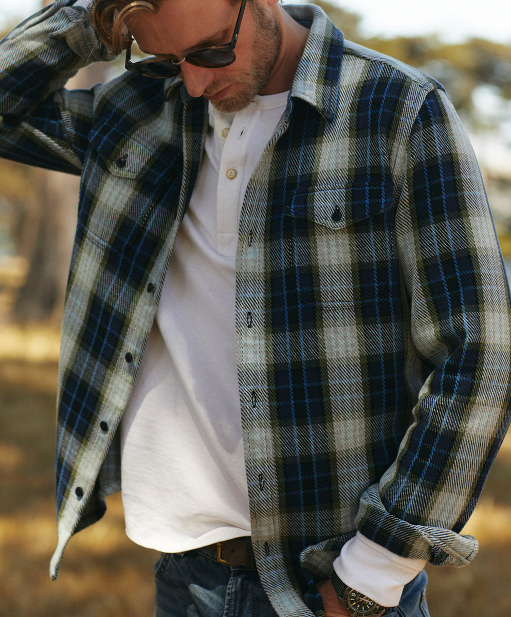 Outerknown Blanket Shirt Marine Feliz Plaid 1310023WMFE