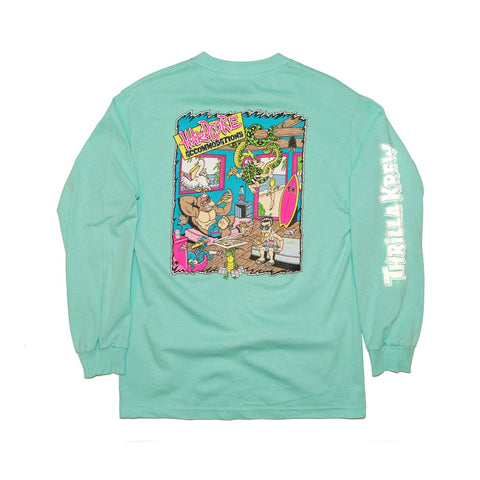 Thrilla Krew Hardcore Accommodations Men LS T-shirt Celadon