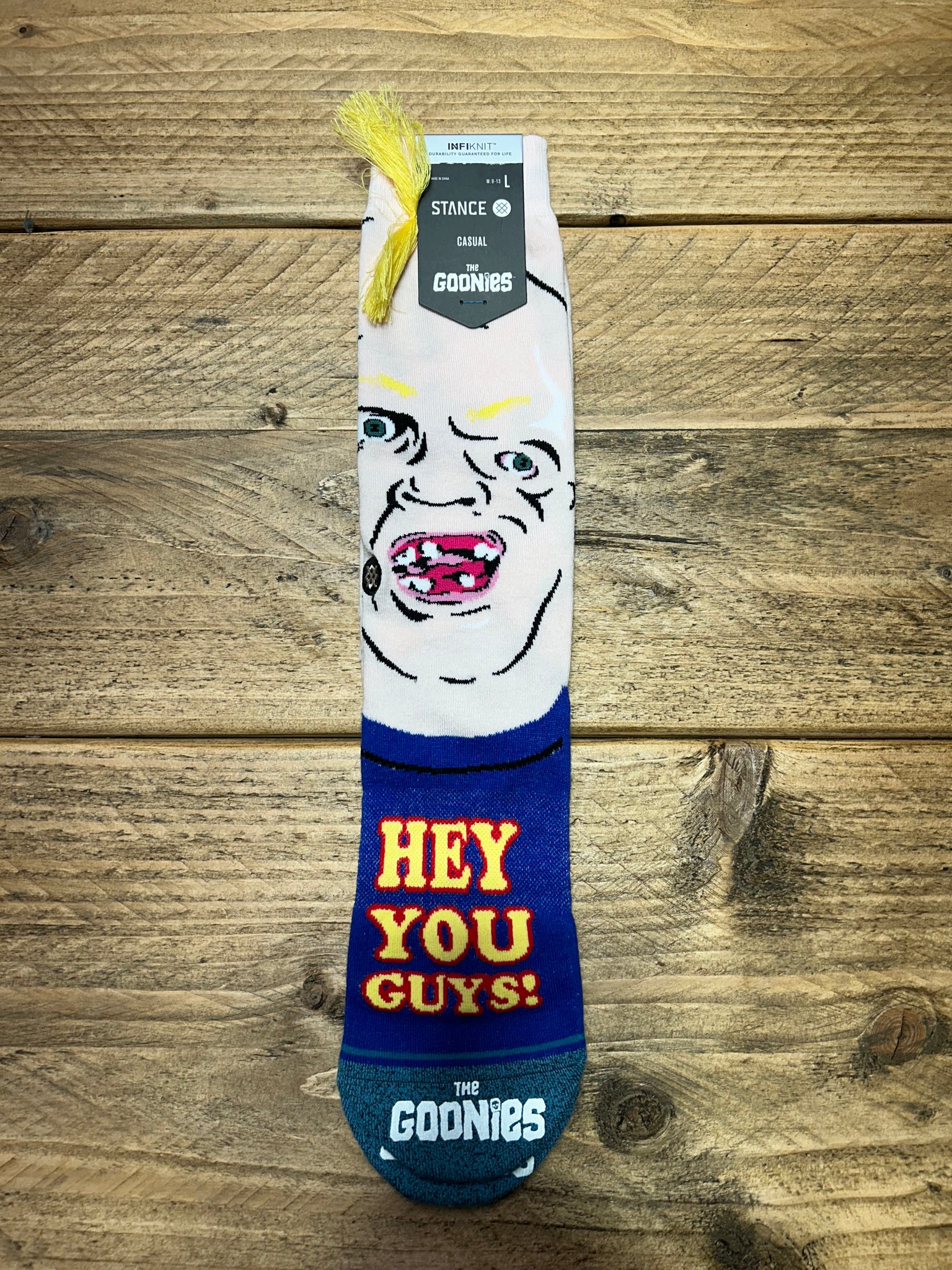 Stance Goonies Hey You Guys! Sloth Crew Socks Large