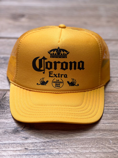 WEBIG Trucker Cap La Hat Más Fina Curved Bill Yellow 1026073