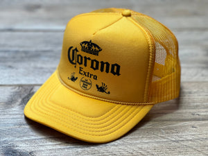 WEBIG Trucker Cap La Hat Más Fina Curved Bill Yellow 1026073