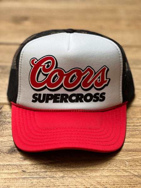 WEBIG Trucker Cap Silver Bullet Curved Bill Black Red Supercross 10263042