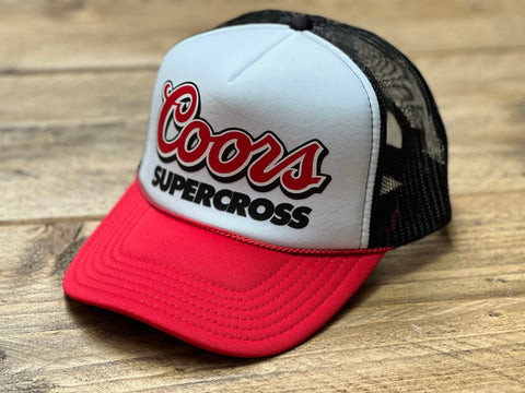 WEBIG Trucker Cap Silver Bullet Curved Bill Black Red Supercross 10263042