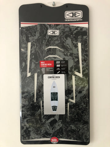 Ocean & Earth Bolt Centre Surfboard Grip Surf Traction Pad - Grey Marble