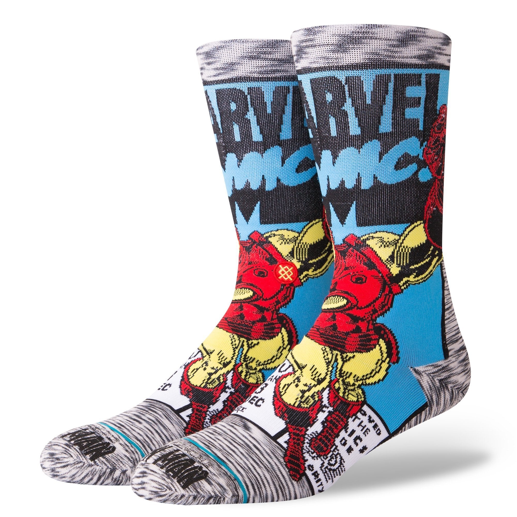 Stance Iron Man Comic Socks M546D18IRO-GRY- Medium