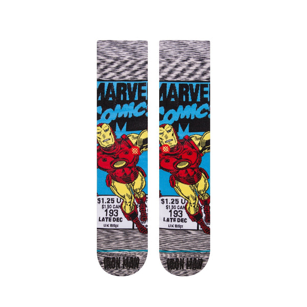 Stance Iron Man Comic Socks M546D18IRO-GRY- Medium