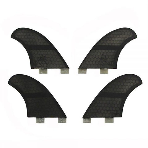 Captain Fin -  Mc Callum Twin tab - Quad Fins - Black -CFINQJM