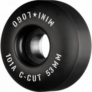Mini Logo Wheels C-Cut 2 101a Black 53mm 4 pack MIN-SKW-1071