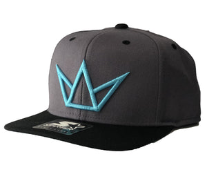 Majestie cap 'The King ' Snapback Grey/Blue One Size