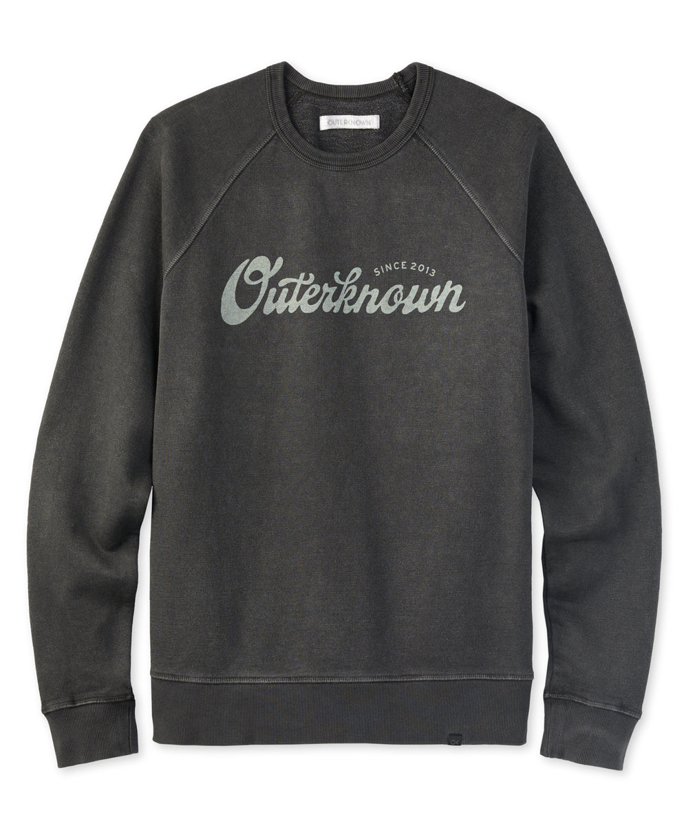 Outerknown Mens Script Crew Faded Black