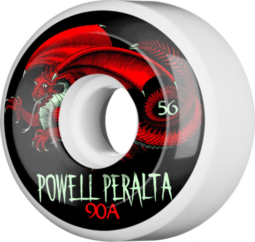 Powell Peralta Wheels Oval Dragon 4 90A White 56mm 4 pack POW-SKW-1012