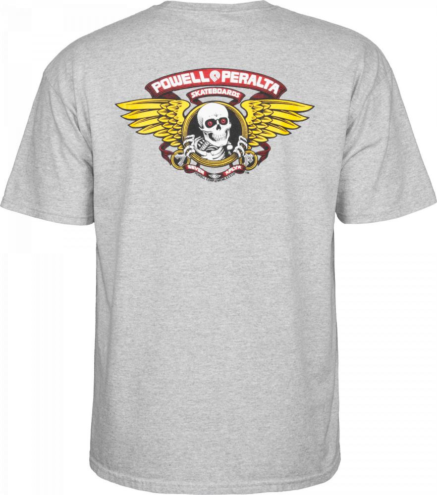 Powell Peralta Winged Ripper T-Shirt Athletic Heather POW-TEE-091