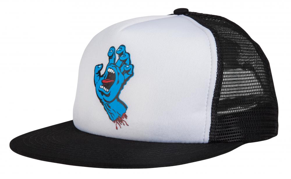 Santa Cruz Classic Screaming Hand Adult White/Black Cap