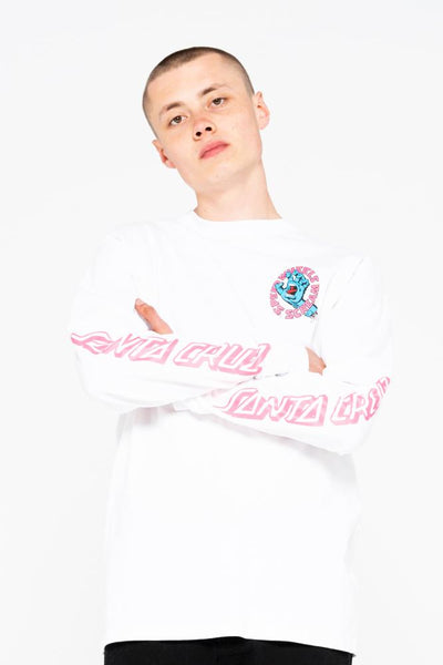 Santa Cruz Long Sleeve T-shirt SW Scream White