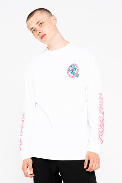 Santa Cruz Long Sleeve T-shirt SW Scream White