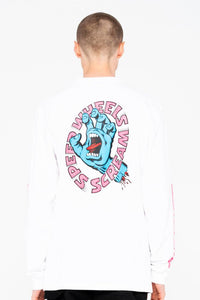 Santa Cruz Long Sleeve T-shirt SW Scream White