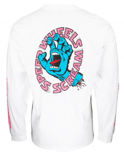 Santa Cruz  Long Sleeve T-shirt  SW Scream White