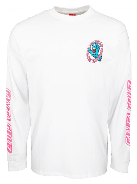 Santa Cruz Long Sleeve T-shirt SW Scream White