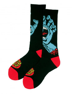 Santa Cruz Screaming Hand Socks Black  SCA-SCK-0107 size UK 8-11