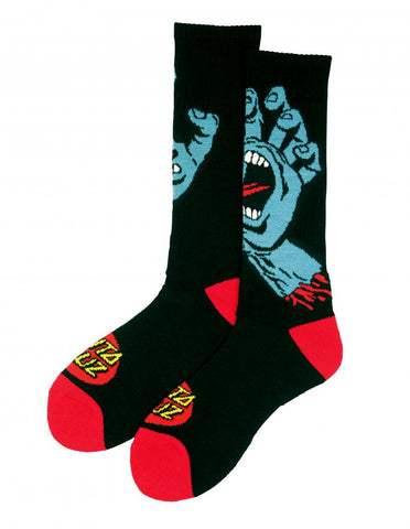 Santa Cruz Screaming Hand Socks Black size UK 8-11
