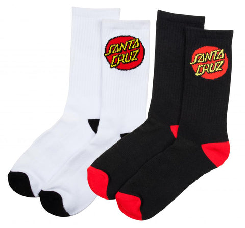 Santa Cruz Socks Classic Dot (2 pairs) size UK 8-11