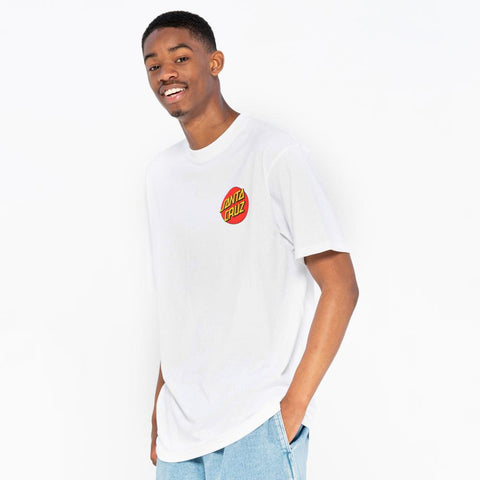 Santa Cruz Classic Dot Chest T-Shirt White SCA-TEE-927