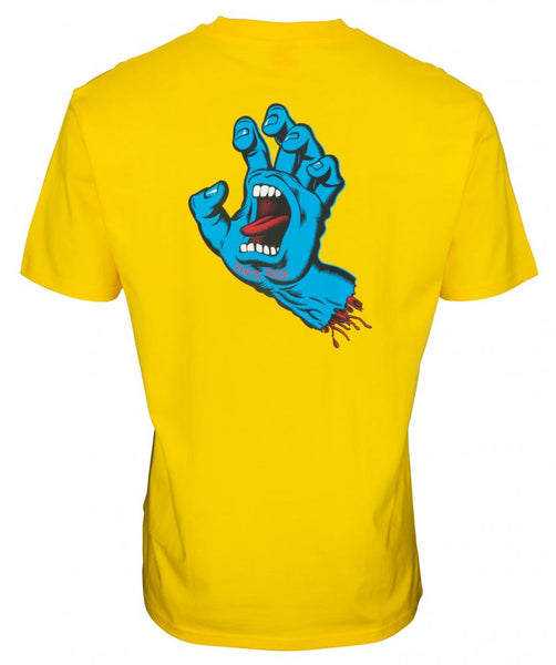 Santa Cruz T-Shirt Screaming Hand Chest Blazing Yellow Medium SCA-TEE-5866