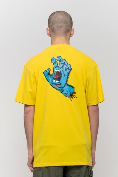 Santa Cruz T-Shirt Screaming Hand Chest Blazing Yellow Medium SCA-TEE-5866