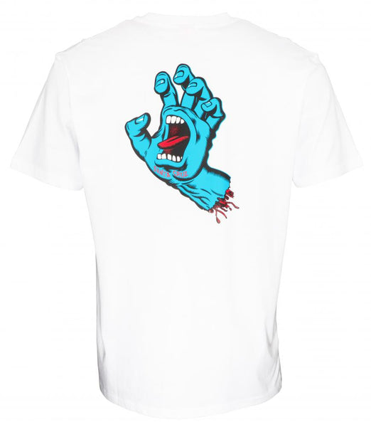 Santa Cruz T-Shirt Screaming Hand Chest White SCA-TEE-925