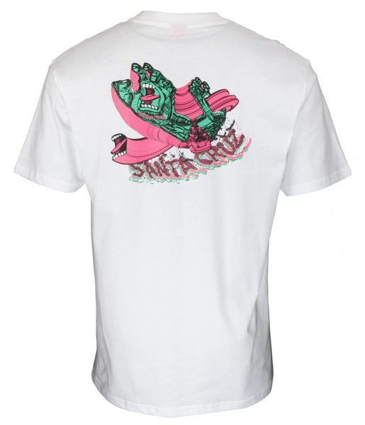 Santa Cruz T-Shirt No Pattern Screaming Hand Tee - White