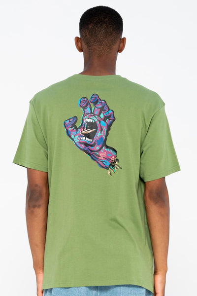 Santa Cruz T-Shirt Growth Hand Dill Green SCA-TEE-667