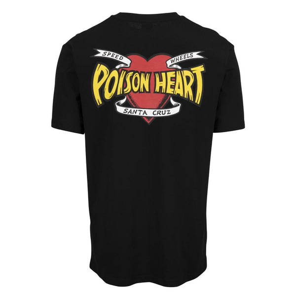Santa Cruz Speed Wheels Poison Heart T-Shirt Black SCA-TEE-79