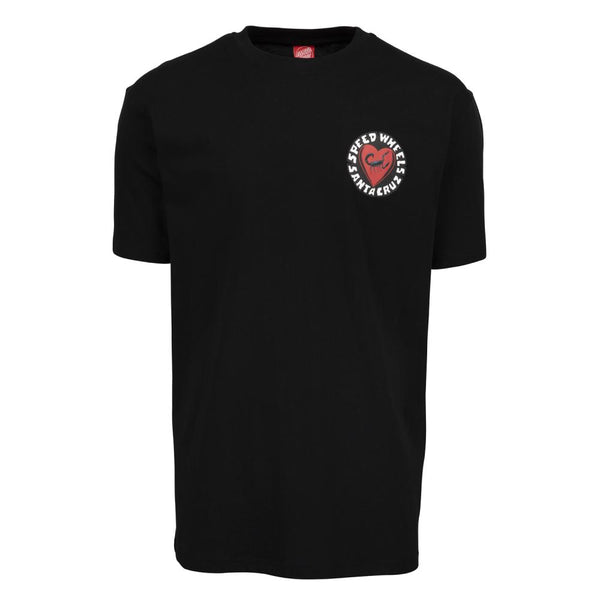 Santa Cruz Speed Wheels Poison Heart T-Shirt Black SCA-TEE-79