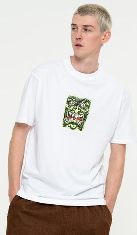 Santa Cruz Mens T-Shirt Roskopp Face Front White SCA-TEE-821
