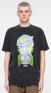 Santa Cruz Mens T-Shirt Kendall EOTW Dot Black Acid Wash SCA-TEE-8437